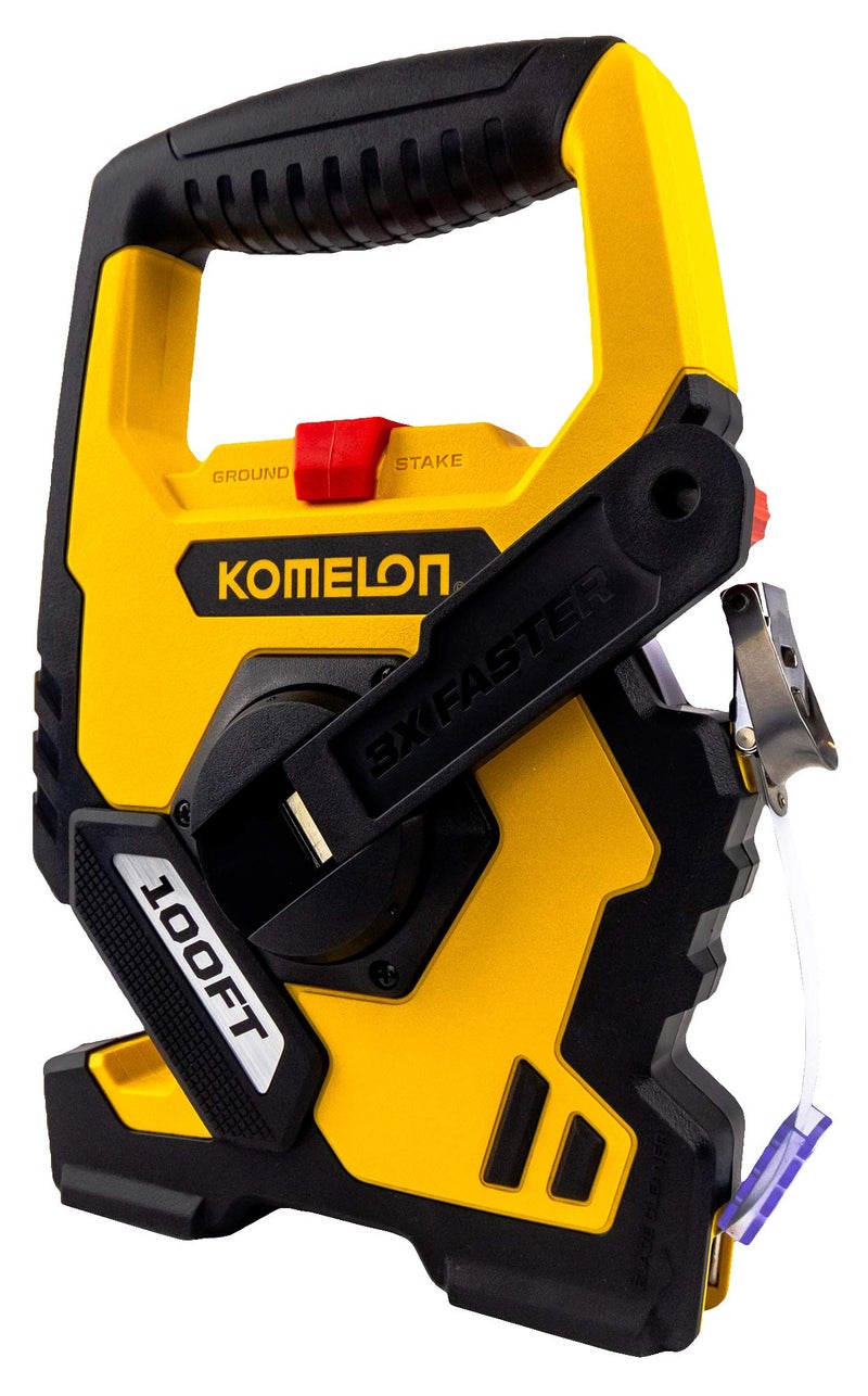 Komelon N9100 Open Reel Steel Tape Measure, 100-Feet, Yellow - Image 2